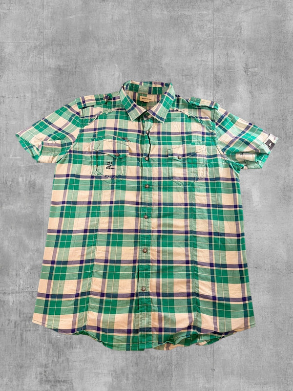 Diesel Blouse groen geruit