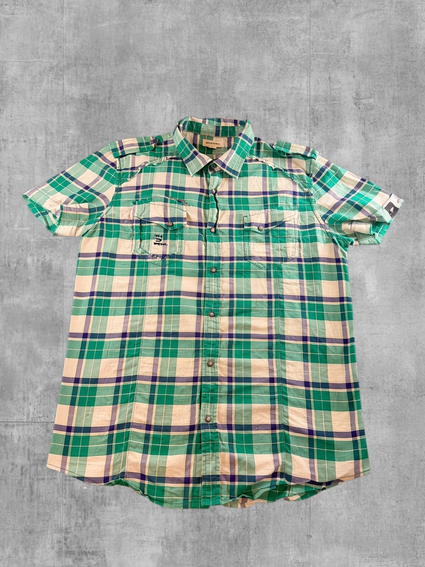 Diesel Blouse groen geruit