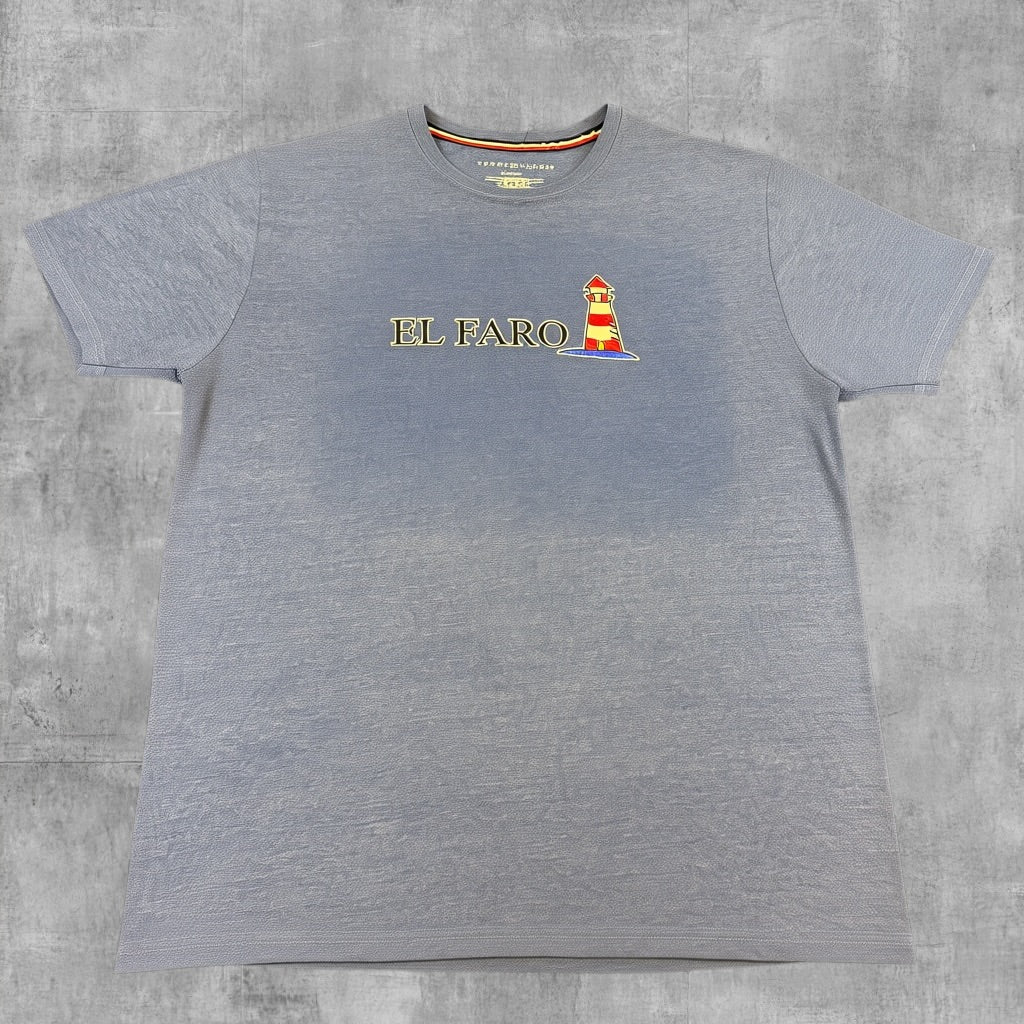 Tommy Hilfiger t-shirt grijs print heren maat XL katoen shirt tee vintage
