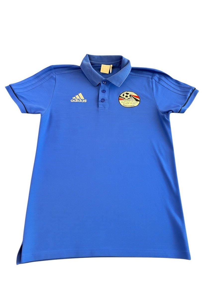 Blauw adidas voetbalshirt Egypte (sportpolo), maat S