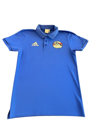 Blauw adidas voetbalshirt Egypte (sportpolo), maat S