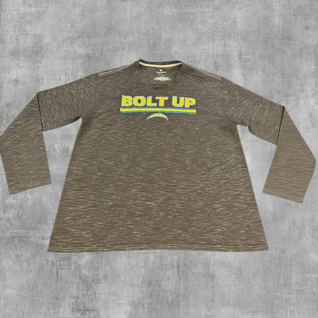 Fanatics longsleeve grijs print heren maat XXL katoen shirt met lange mouwen long sleeve tee