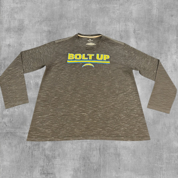 Fanatics longsleeve grijs print heren maat XXL katoen shirt met lange mouwen long sleeve tee