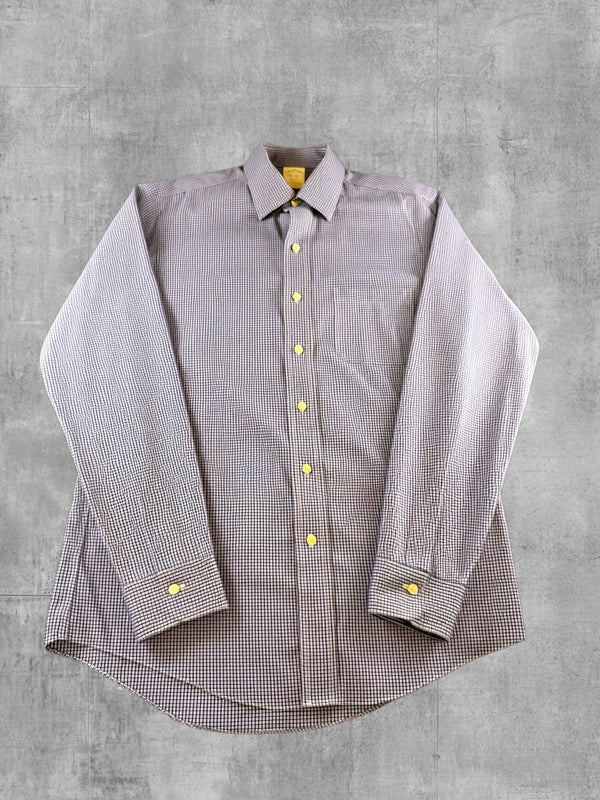 Brooks Brothers Blouse blauw geruit Milano