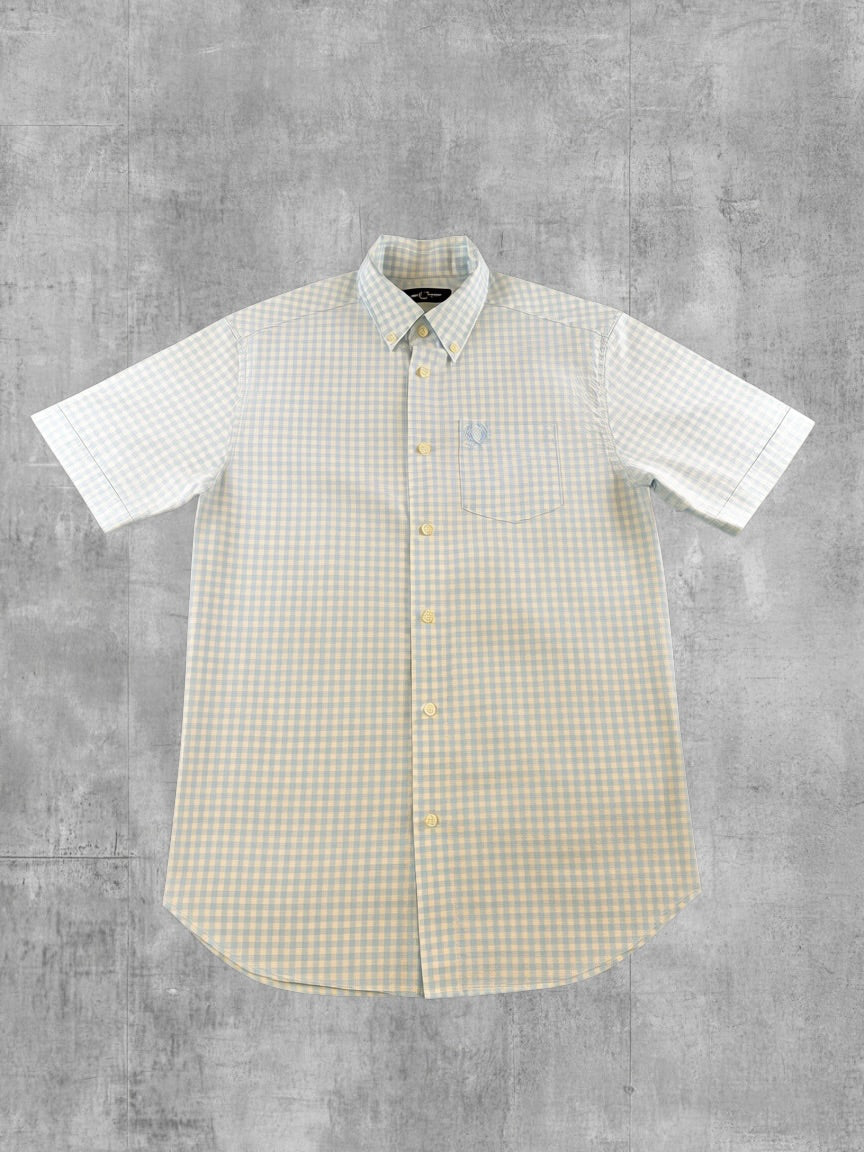 Fred Perry Blouse blauw geruit