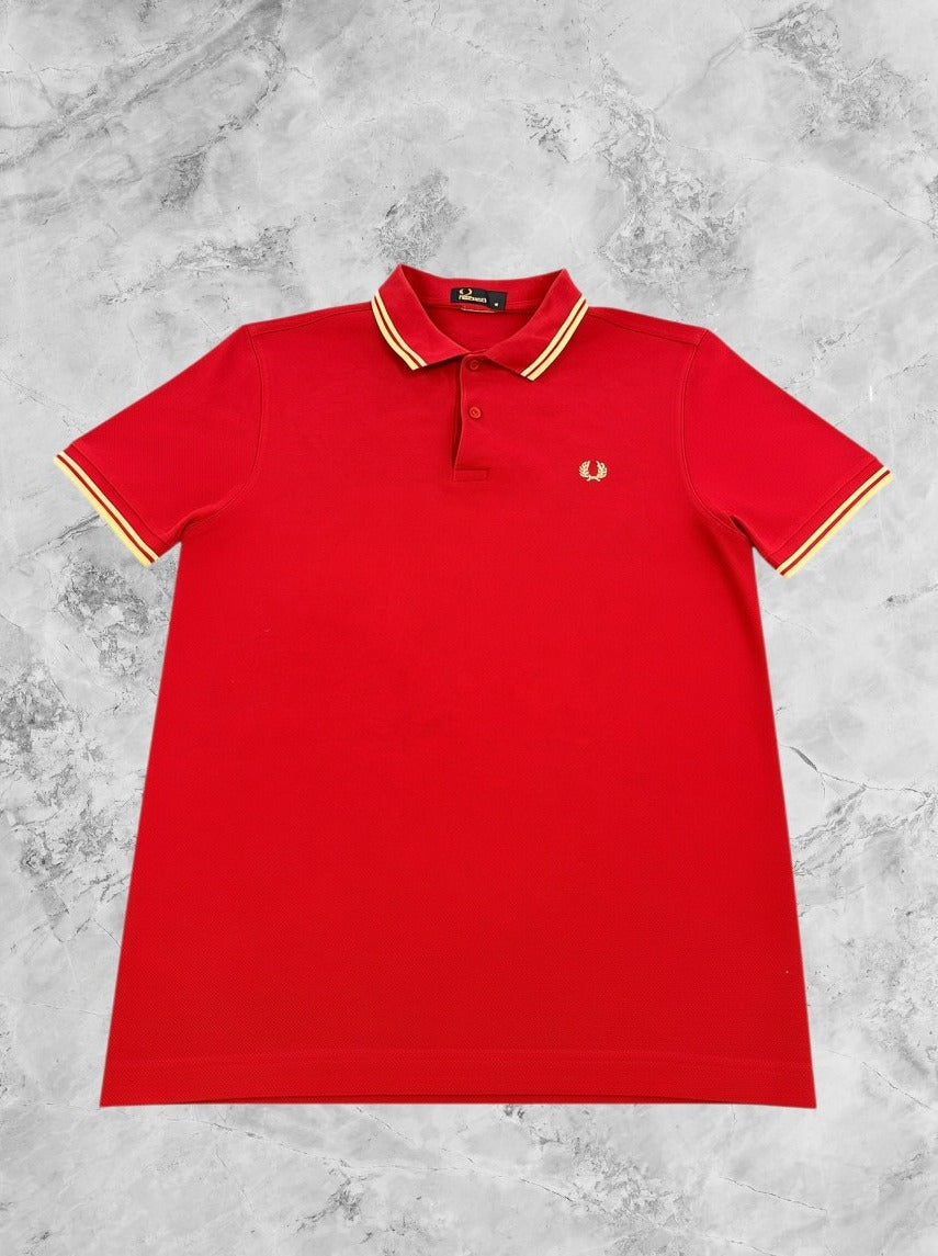 rood Fred Perry maat M (polo / poloshirt) - twin tipped pique