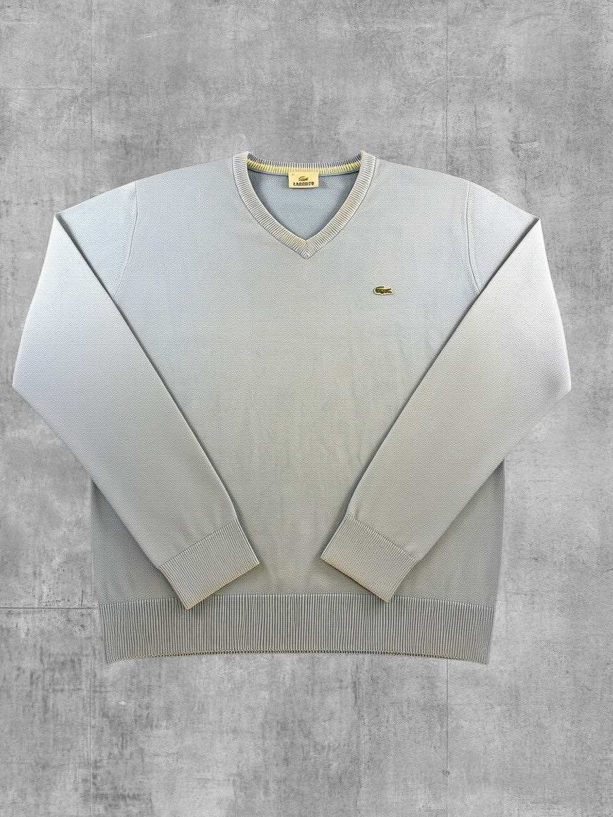 Lacoste trui blauw heren maat L v-hals v-neck sweater pullover