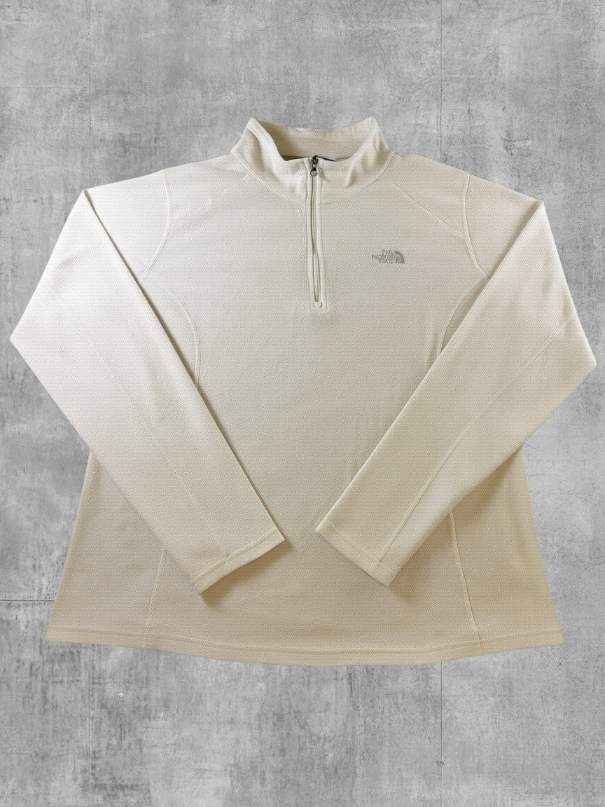 The North Face fleecetrui wit maat XL halve rits