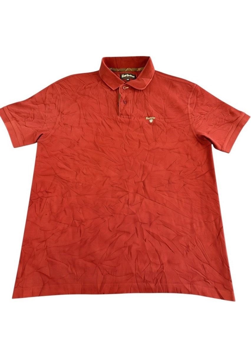 Rood Barbour poloshirt (polo) in piqué — maat XXL