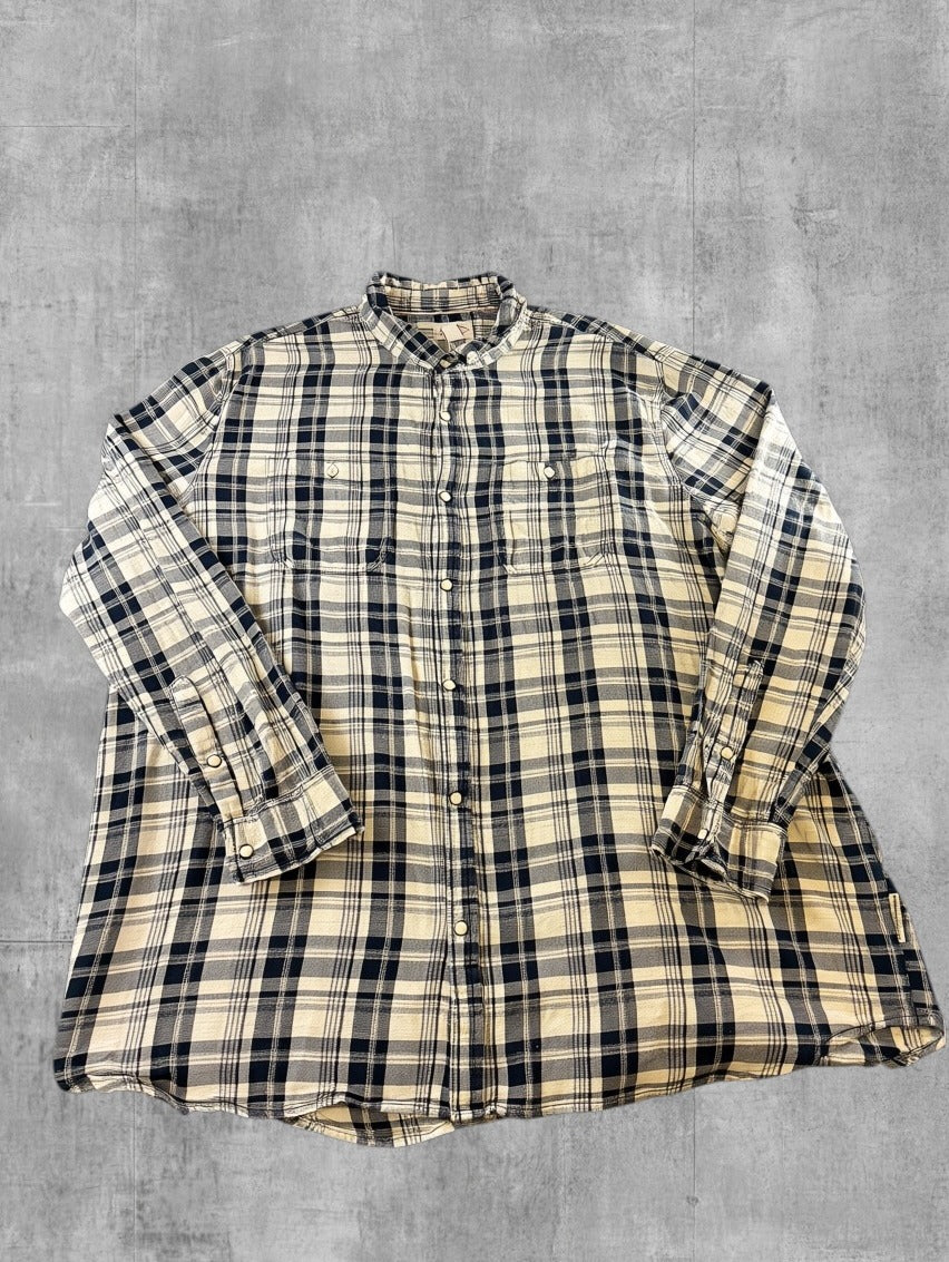 Blauw geruit flanel overhemd Lee (houthakkershemd/lumberjack blouse) heren maat XXL