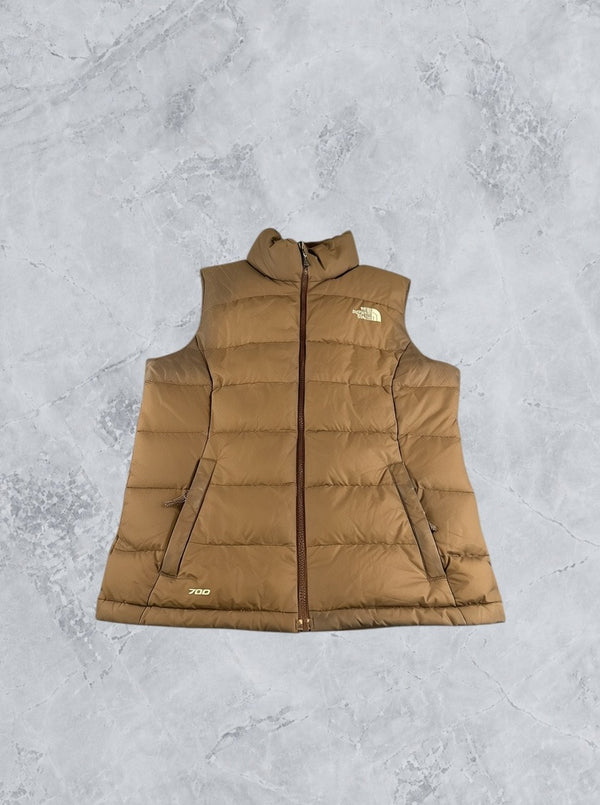 Bruin gilet (donsgilet / bodywarmer), The North Face 700, dames maat S