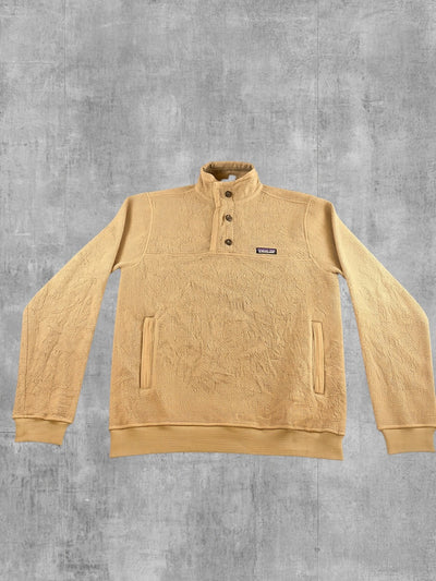 Patagonia vest beige heren maat M fleece cardigan knoopvest trui