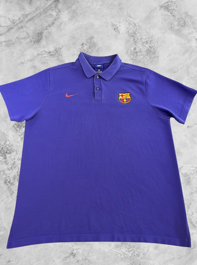 Blauwe Nike polo maat XL (FC Barcelona voetbalshirt / Barça fanshirt)