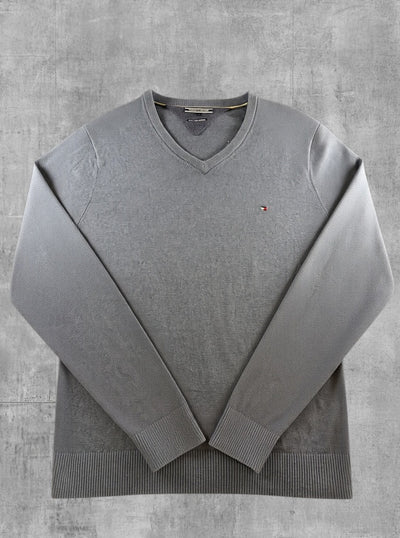 Blauwe trui van Tommy Hilfiger (gebreide pullover / sweater), maat L