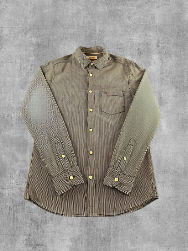 Tommy Jeans Blouse grijs gestreept