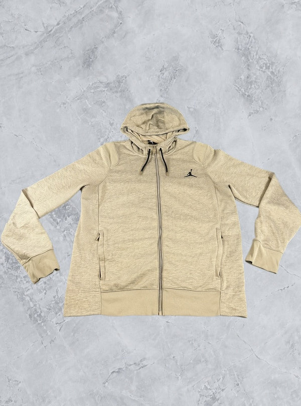 Grijze Jordan capuchonvest heren, maat L (hoodie met rits / zip-sweater)