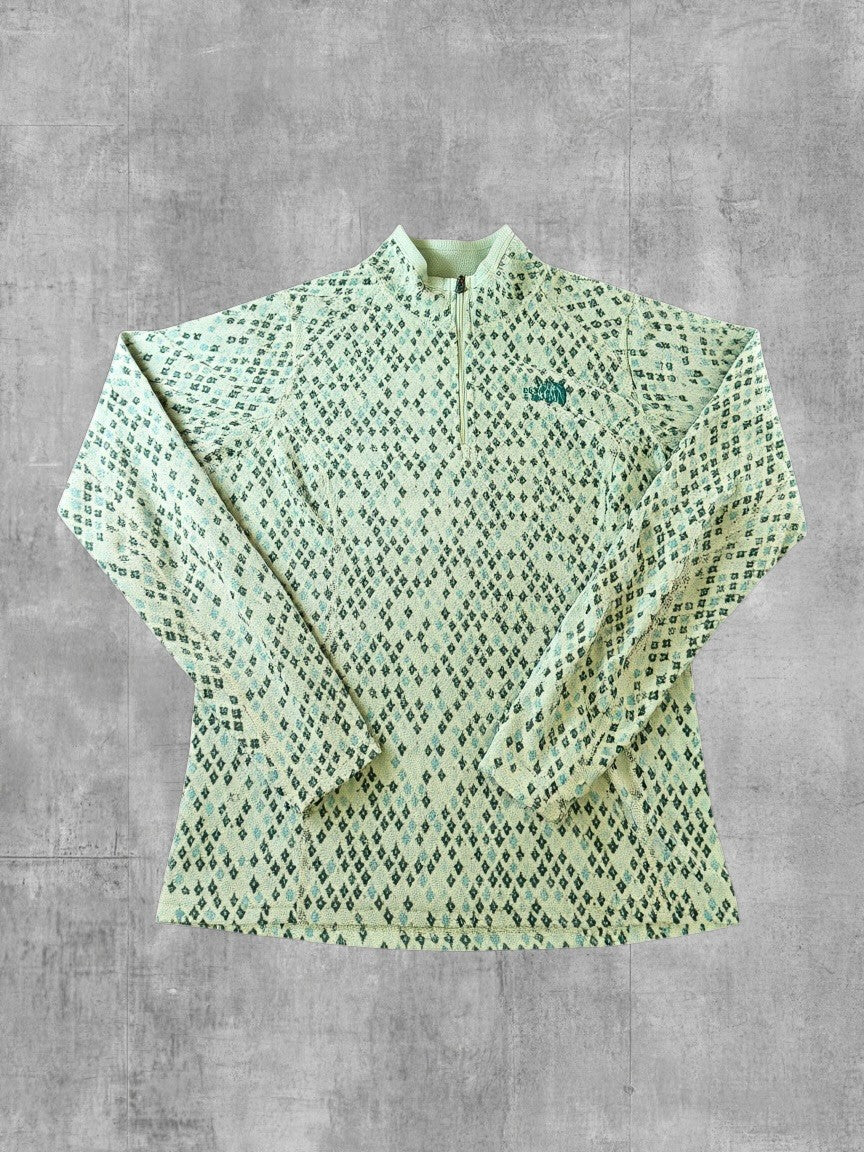 The North Face Fleece vest groen print