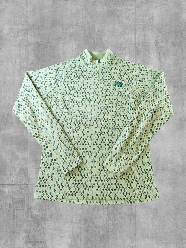 The North Face Fleece vest groen print
