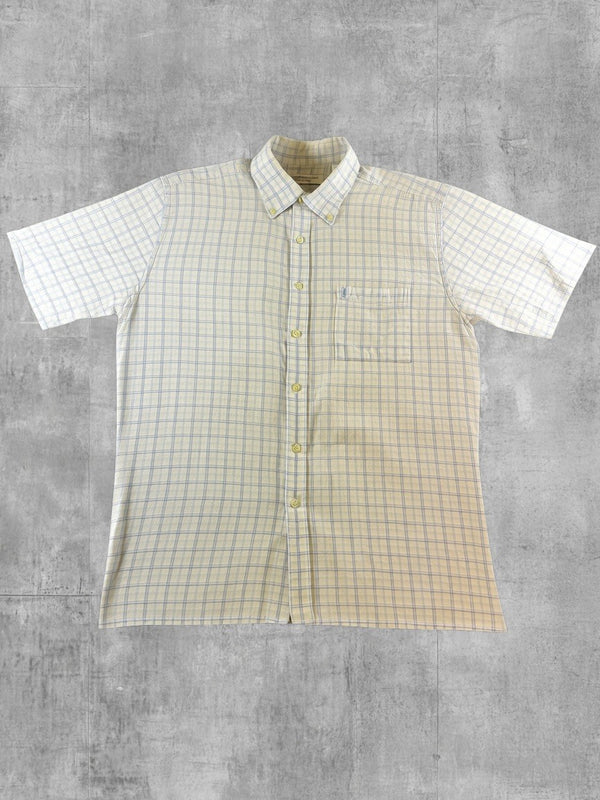 Yves Saint Laurent Blouse wit geruit