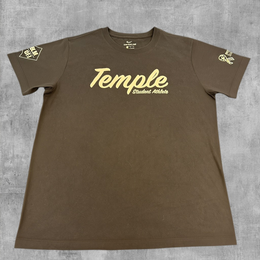 Nike T-shirt zwart print Temple Owls The Nike Tee