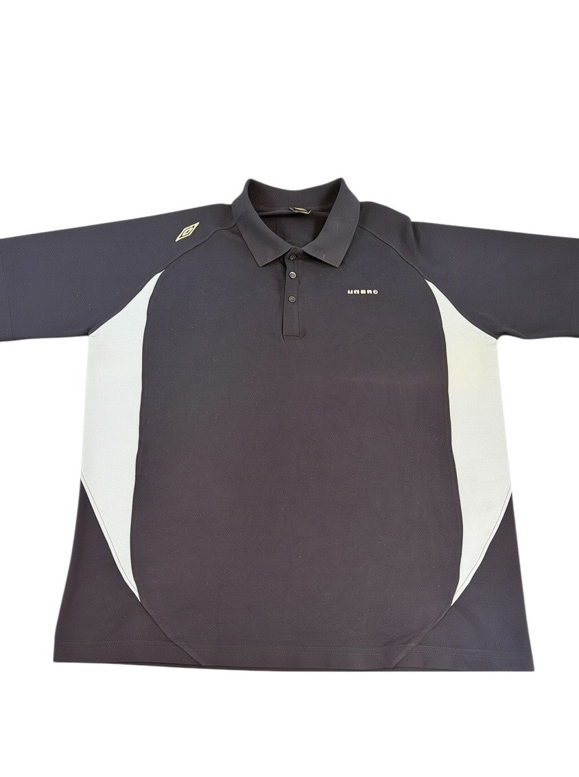 Blauw Umbro sportpolo (trainingsshirt met zijpanelen), maat XL