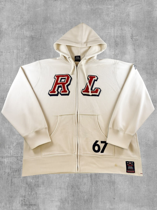 Ralph Lauren Hoodie met rits wit print