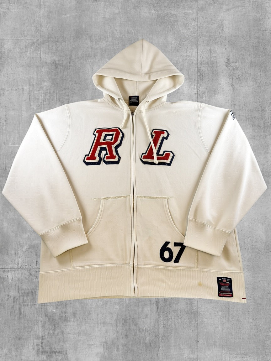 Ralph Lauren Hoodie met rits wit print