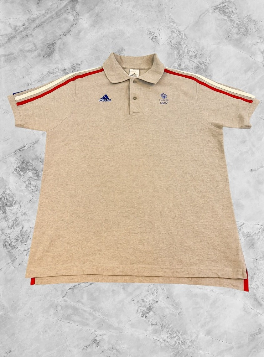 Grijze adidas Team GB polo (poloshirt / sportpolo), maat M