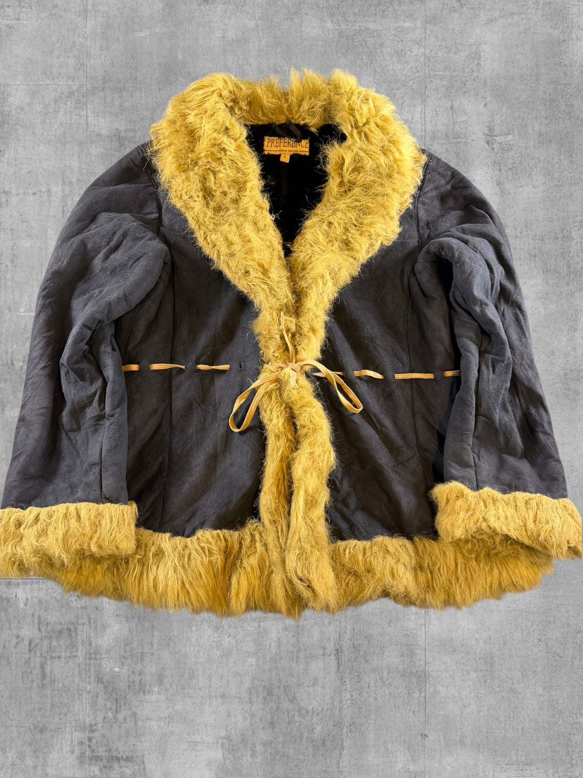 Vintage Dressing Afghaanse jas blauw dames maat L