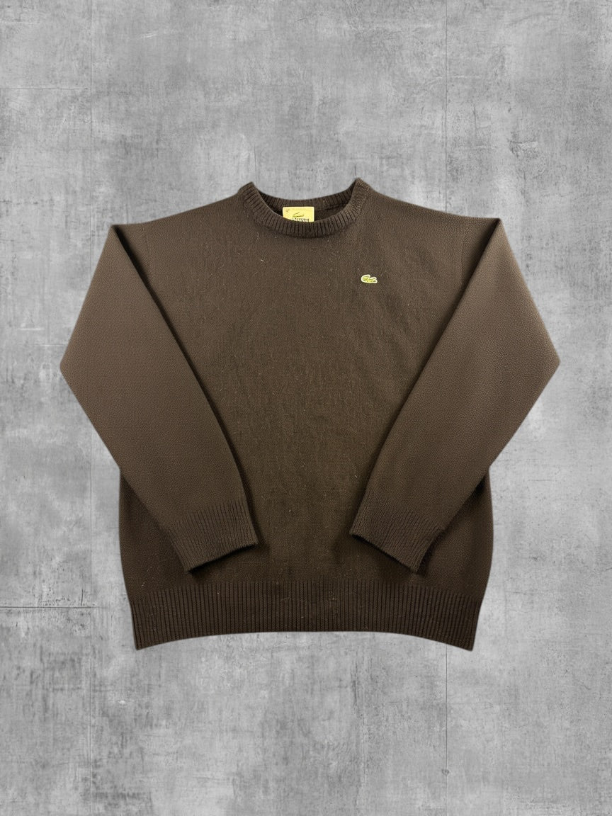 Lacoste trui zwart heren maat S sweater pullover gebreid vintage