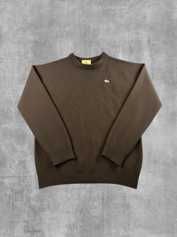 Lacoste trui zwart heren maat S sweater pullover gebreid vintage