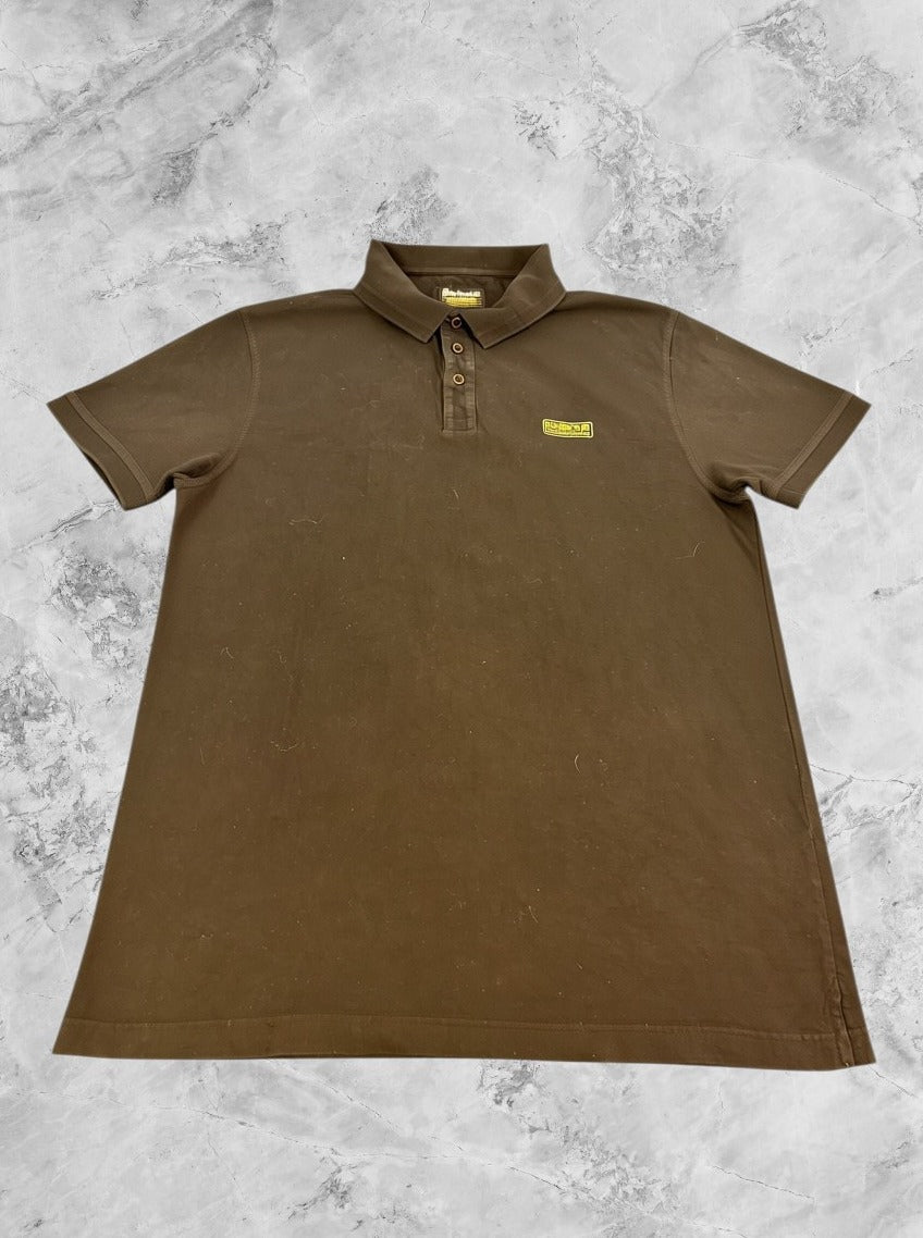 Zwarte Barbour International polo (poloshirt) maat XL - piqué katoen