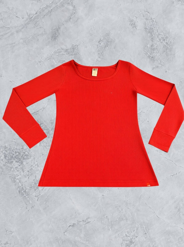 Rood thermo-longsleeve The North Face (wafeltrui / basislaag) maat XL