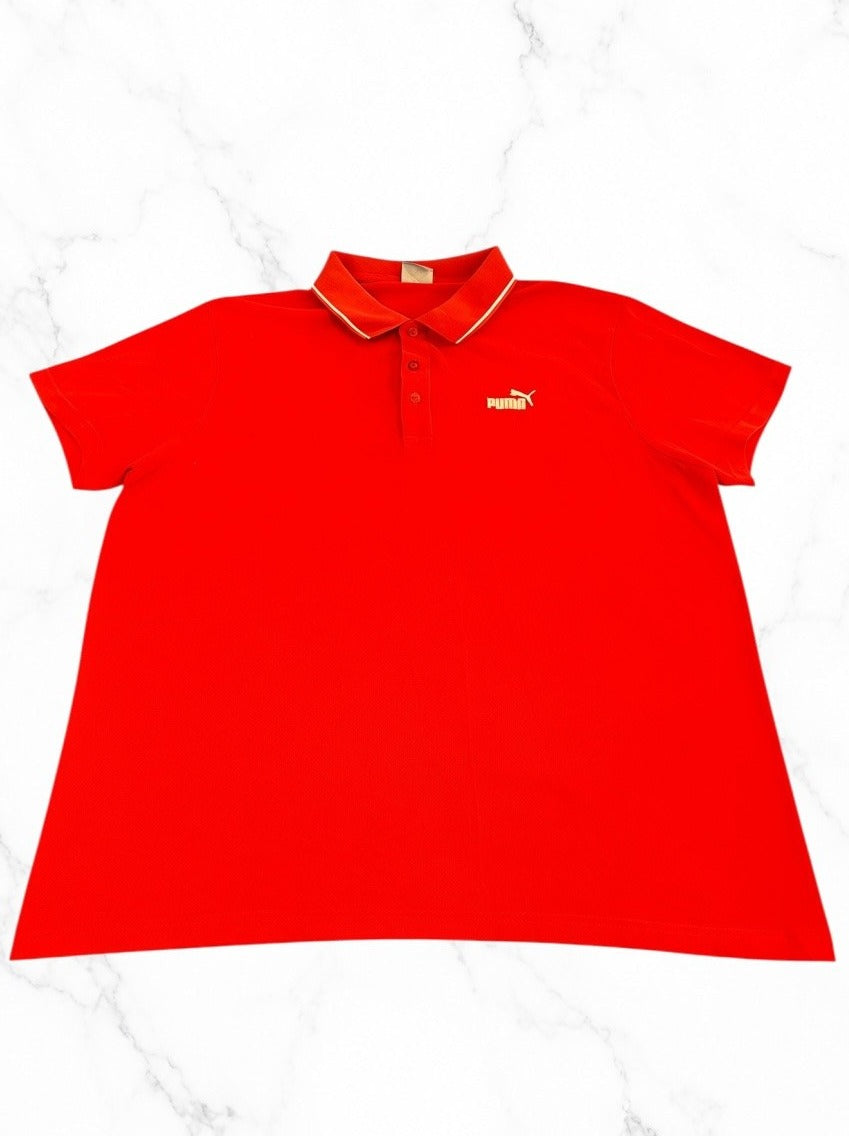 Rood Puma polo heren, maat L (piquéshirt / poloshirt met korte mouw)