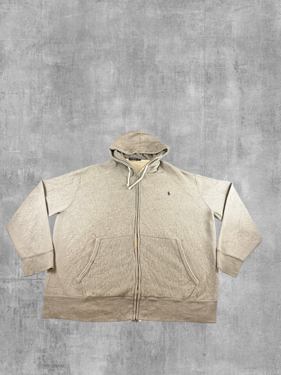 Polo Ralph Lauren hoodie met rits grijs heren katoen sweatvest ritsvest