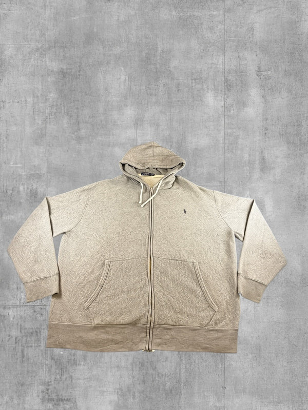 Polo Ralph Lauren hoodie met rits grijs heren katoen sweatvest ritsvest