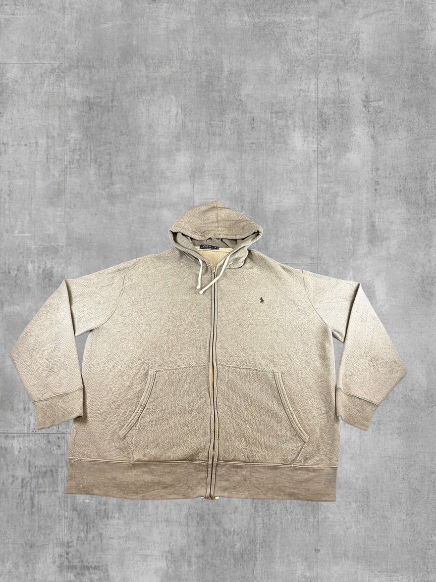 Polo Ralph Lauren hoodie met rits grijs heren katoen sweatvest ritsvest