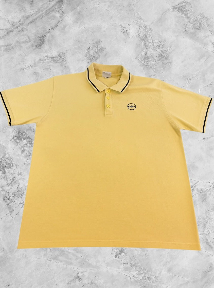 gele polo van Umbro, maat L (piqué top / golfshirt)
