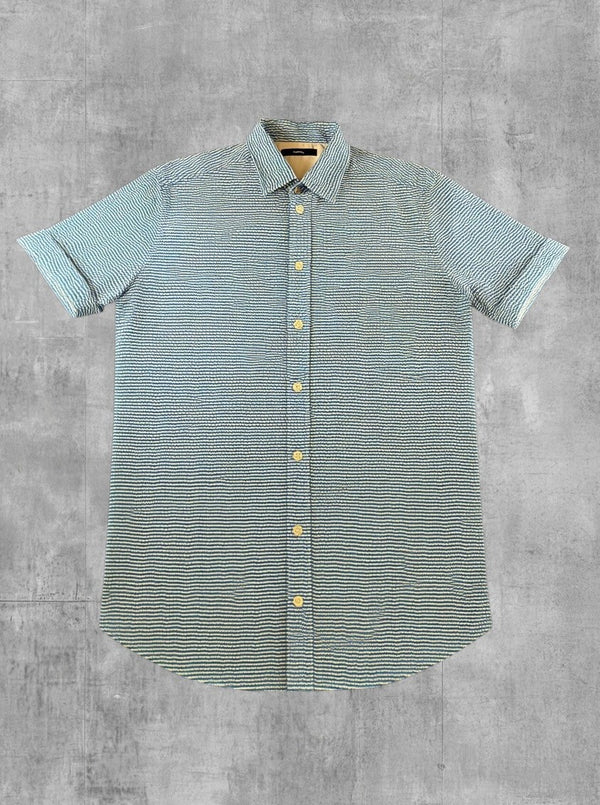 Blauw Diesel overhemd met bloemenprint (hawaiiblouse) heren maat L