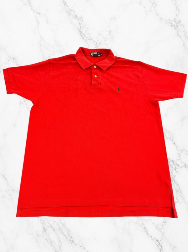 Polo Ralph Lauren polo in rood (poloshirt / piqué top), maat XL
