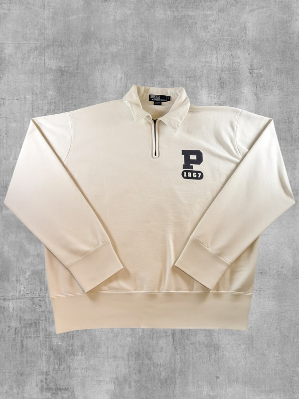 Polo Ralph Lauren sweater wit maat L half zip