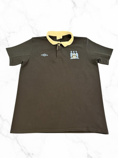 Zwarte Umbro Manchester City polo - maat XL (piqué poloshirt / rugbyshirt MCFC)