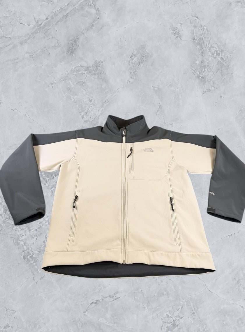 Wit heren jack (softshell outdoorjas / windjack), The North Face Apex Bionic, maat L