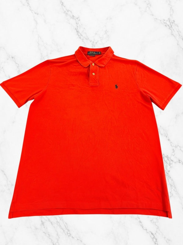 Rood Ralph Lauren piqué shirt (poloshirt / polo), maat L, Classic Fit snit
