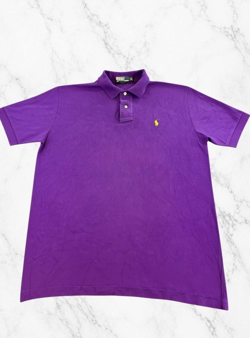 Paarse Polo Ralph Lauren poloshirt (piqué-polo / golfshirt), maat M