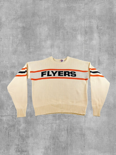 Cliff Engle Ltd trui beige print heren maat S wol sweater pullover gebreid