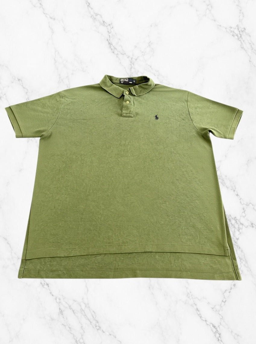 Groene Polo Ralph Lauren piqué polo (poloshirt / casual shirt), maat L