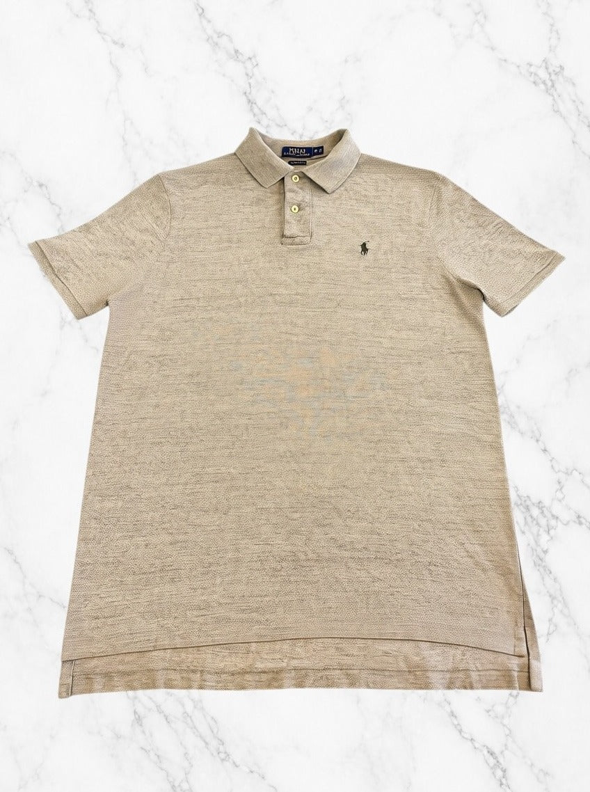 Grijze piqué polo van Ralph Lauren (poloshirt), Maat M Heren