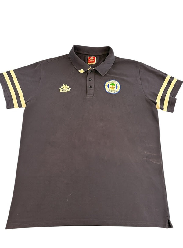 Blauwe Kappa sportpolo Wigan Athletic (voetbalshirt / retro clubtenue), maat XXL
