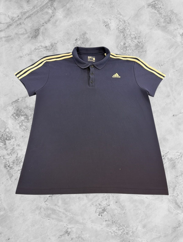 Blauwe adidas polo (poloshirt) maat XL – piqué katoen met 3-stripes